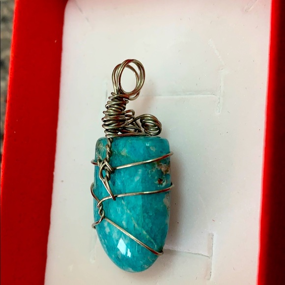 Turquoise handmade pendant - Picture 2 of 5